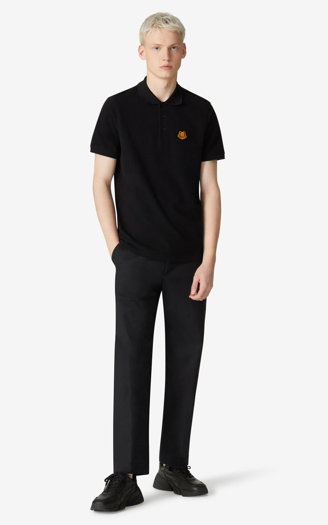 Kenzo Tiger Crest Poloshirt Heren Zwart | 15403EMJX